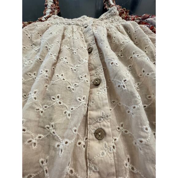 Easel BoHo Natural tan eyelet swing tank LG - Picture 5 of 11